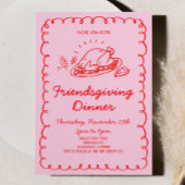 Whimsical Hand Dragon Türkei Freundliches Abendess Einladung