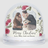 Whimsical Hand Drain Floral Foto Schneekugeln (Vorderseite)