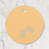 Whimsical Hand Drain Floral Junggeselinnen-Abschie Geschenkanhänger (Rückseite)