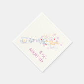 Whimsical Hand Drain Floral Junggeselinnen-Abschie Serviette (Ecke)