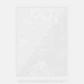 Whimsical Hand Draw Brautparty Willkommen Acrylschild (Vorderseite)