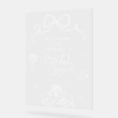 Whimsical Hand Draw Brautparty Willkommen Acrylschild (Winkel)
