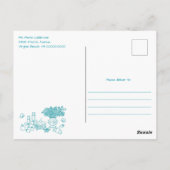 Whimsical Hand Drawing Baby Dusche Brunch Postkarte (Rückseite)