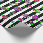 Whimsical Hand Drawing Blume Geschenkpapier (Ecke)