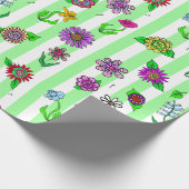 Whimsical Hand Drawing Blume Geschenkpapier (Ecke)