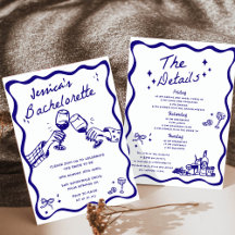 Whimsical Hand Drawing Cocktail Junggeselinnen-Abs