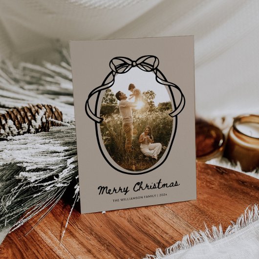 Whimsical Hand Drawing Family Foto Weihnachten