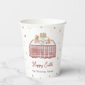 Whimsical Hand Drawing Frühjahr Osterbrunch Pappbecher (Rückseite)