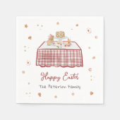 Whimsical Hand Drawing Frühjahr Osterbrunch Serviette (Vorderseite)