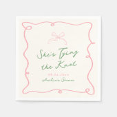 Whimsical Hand Drawing Green & Pink Dusche Serviette (Vorderseite)