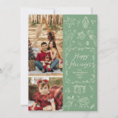 Whimsical Hand Drawing Icons Grün Weihnachten 2 Fo (Vorderseite)