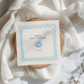 Whimsical Hand Drawing Muschel Kinderdusche Serviette