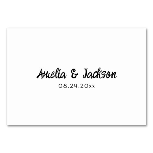 Whimsical Hand Drawing Platzkarte Tischnummer (Rückseite)