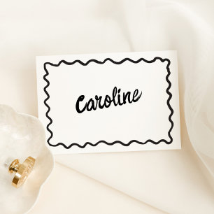 Whimsical Hand Drawing Platzkarte Tischnummer