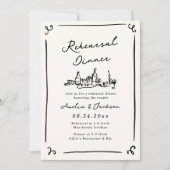 Whimsical Hand Drawing Probe Dinner Einladung (Vorderseite)