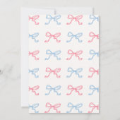 Whimsical Hand Drawing Tea Bow Babydusche Einladung (Rückseite)