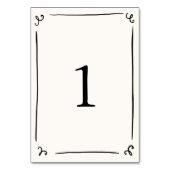 Whimsical Hand Drawing Tischnummer (Vorderseite)