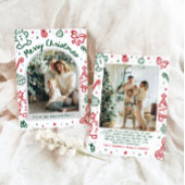 Whimsical Hand Drawn Arch Foto Frohe Weihnachten