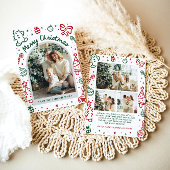 Whimsical Hand Drawn Arch Foto Frohe Weihnachten