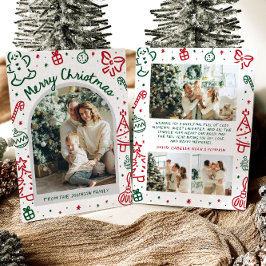 Whimsical Hand Drawn Arch Foto Frohe Weihnachten