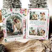 Whimsical Hand Drawn Arch Foto Frohe Weihnachten