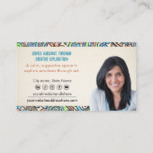 Whimsical Hand-Drawn Art Therapist  Visitenkarte (Rückseite)