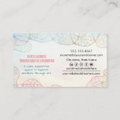 Whimsical Hand-Drawn Art Therapist  Visitenkarte (Rückseite)