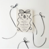 Whimsical Hand Drawn Baby Dusche Einladung