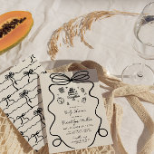 Whimsical Hand Drawn Baby Dusche Einladung