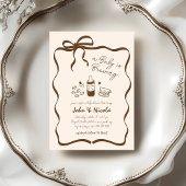 Whimsical Hand Drawn Baby is Brewing Baby Shower Einladung