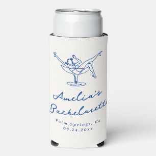 Whimsical Hand Drawn Blue Bachelorette Selters Dosenkühler