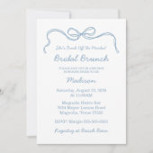 Whimsical Hand Drawn Blue Brautparty Einladung (Vorderseite)