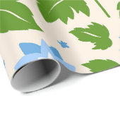Whimsical Hand-Drawn Blue Forget-Me-Not Botanical Geschenkpapier (Rolleneckpunkt)