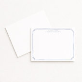 Whimsical Hand Drawn Blue Frame Note Card Einladung