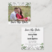 Whimsical Hand Drawn Botanischer Annou Quadratische Visitenkarte (Vorne/Hinten)