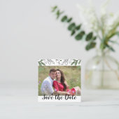 Whimsical Hand Drawn Botanischer Annou Quadratische Visitenkarte (Stehend Vorderseite)