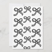 Whimsical Hand Drawn Bow Bridal Dusche Einladung (Rückseite)