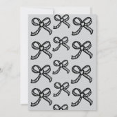 Whimsical Hand Drawn Bow Bridal Dusche Einladung (Rückseite)