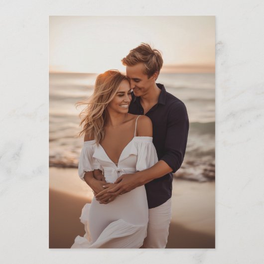 Whimsical Hand Drawn Bow Frame Save the Date Einladung (Rückseite)