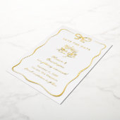 Whimsical Hand Drawn Bow Frame Save the Date Folieneinladung (Gedreht)