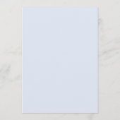 Whimsical Hand Drawn Bow Girly Coquette Blue Menükarte (Rückseite)