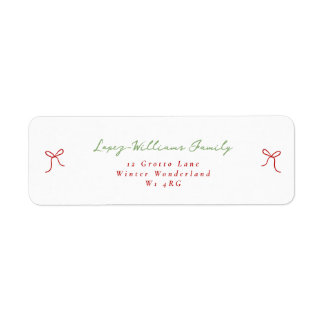 Whimsical Hand Drawn Bow Weihnachtsrückgabe