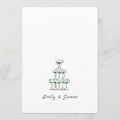 Whimsical Hand Drawn Champagne Wedding Menu Menükarte (Rückseite)