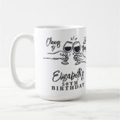 Whimsical Hand Drawn Cheers to 50 Years Birthday  Kaffeetasse (Links)