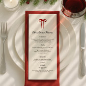 Whimsical, Hand drawn Christmas Dinner Flat Menu Menükarte