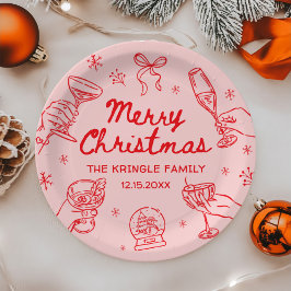 Whimsical Hand Drawn Christmas Party  Pappteller