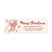 Whimsical Hand Drawn Christmas Return Address (Vorne)