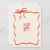 Whimsical Hand Drawn Cocktails, die noch Hochzeit Einladung (Rückseite)