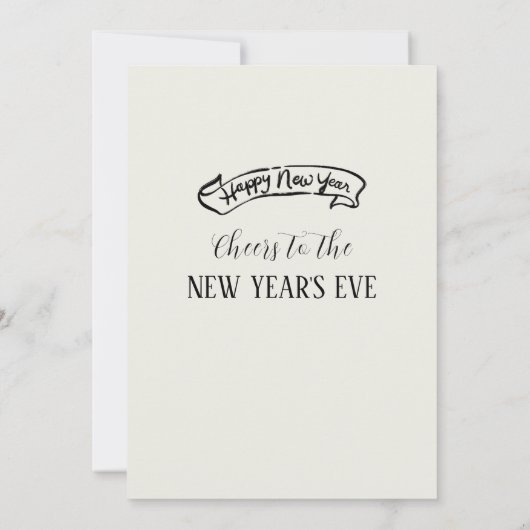 Whimsical Hand Drawn Coquette New Years Eve Party Einladung (Rückseite)