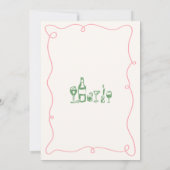 Whimsical Hand Drawn Couple's Dusche Einladung (Rückseite)